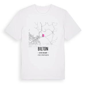 Bilton karta t-shirt – ekologisk bomull t-shirt från Pinshirt
