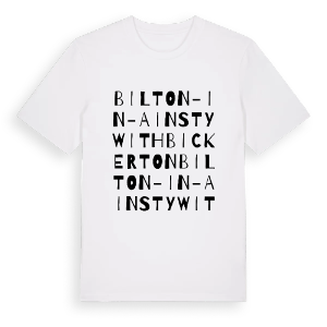 Bilton-in-Ainsty with Bickerton ordlek t-shirt – ekologisk bomull t-shirt från Pinshirt