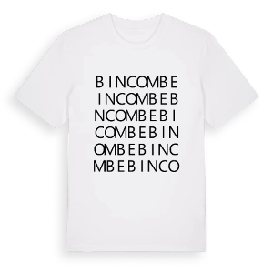 Bincombe ordlek t-shirt – ekologisk bomull t-shirt från Pinshirt