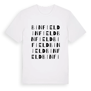 Binfield ordlek t-shirt – ekologisk bomull t-shirt från Pinshirt