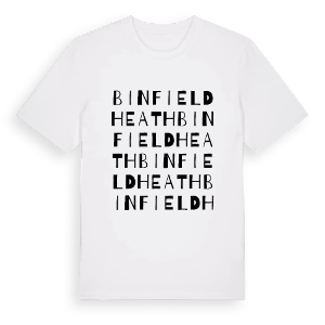 Binfield Heath ordlek t-shirt – ekologisk bomull t-shirt från Pinshirt