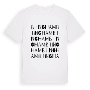 Bingham ordlek t-shirt – ekologisk bomull t-shirt från Pinshirt
