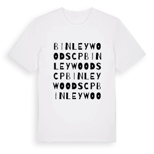 Binley Woods CP ordlek t-shirt – ekologisk bomull t-shirt från Pinshirt