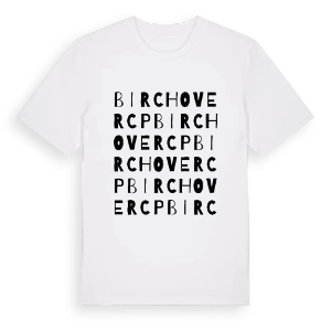 Birchover CP ordlek t-shirt – ekologisk bomull t-shirt från Pinshirt
