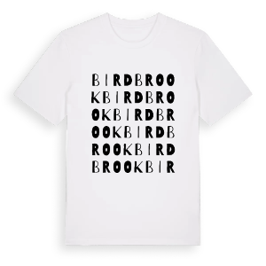 Birdbrook ordlek t-shirt – ekologisk bomull t-shirt från Pinshirt