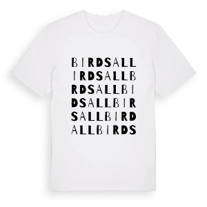 Birdsall ordlek t-shirt – ekologisk bomull t-shirt från Pinshirt