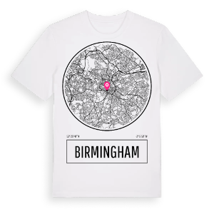 Birmingham t-shirt – ekologisk bomull t-shirt från Pinshirt