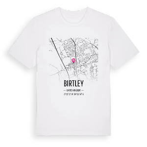 Birtley karta t-shirt – ekologisk bomull t-shirt från Pinshirt
