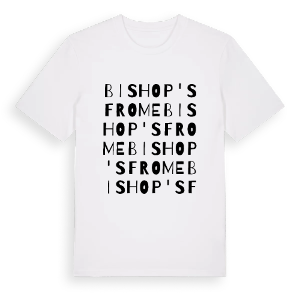 Bishop's Frome ordlek t-shirt – ekologisk bomull t-shirt från Pinshirt
