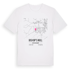 Bishop's Hull karta t-shirt – ekologisk bomull t-shirt från Pinshirt