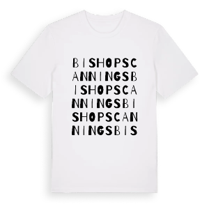Bishops Cannings ordlek t-shirt – ekologisk bomull t-shirt från Pinshirt