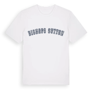 Bishops Sutton college t-shirt – ekologisk bomull t-shirt från Pinshirt