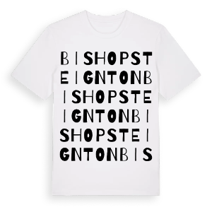 Bishopsteignton ordlek t-shirt – ekologisk bomull t-shirt från Pinshirt