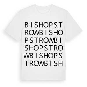 Bishopstrow ordlek t-shirt – ekologisk bomull t-shirt från Pinshirt