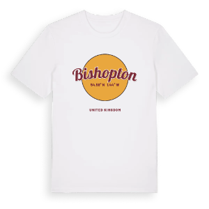 Bishopton cirkel t-shirt – ekologisk bomull t-shirt från Pinshirt