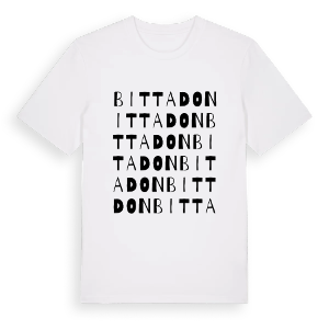 Bittadon ordlek t-shirt – ekologisk bomull t-shirt från Pinshirt