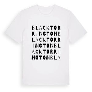 Black Torrington ordlek t-shirt – ekologisk bomull t-shirt från Pinshirt