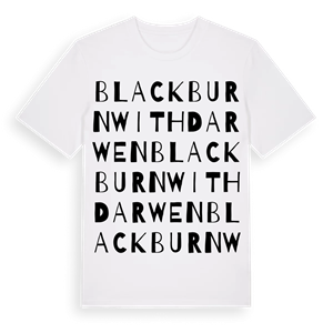 Blackburn with Darwen ordlek t-shirt – ekologisk bomull t-shirt från Pinshirt