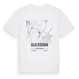 Blackdown karta t-shirt – ekologisk bomull t-shirt från Pinshirt