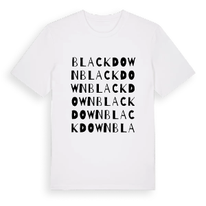 Blackdown ordlek t-shirt – ekologisk bomull t-shirt från Pinshirt