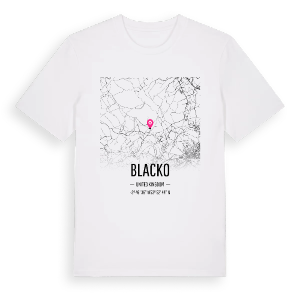 Blacko karta t-shirt – ekologisk bomull t-shirt från Pinshirt