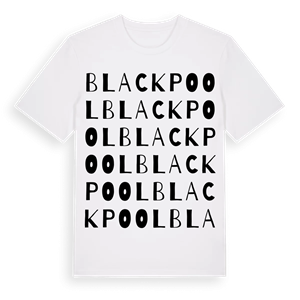 Blackpool ordlek t-shirt – ekologisk bomull t-shirt från Pinshirt