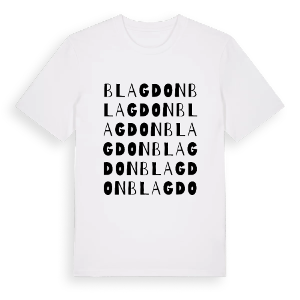 Blagdon ordlek t-shirt – ekologisk bomull t-shirt från Pinshirt