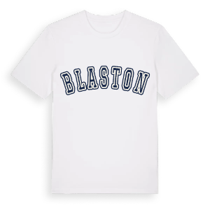 Blaston college t-shirt – ekologisk bomull t-shirt från Pinshirt