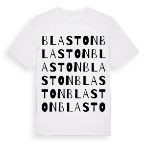 Blaston ordlek t-shirt – ekologisk bomull t-shirt från Pinshirt