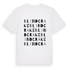Blindcrake ordlek t-shirt – ekologisk bomull t-shirt från Pinshirt