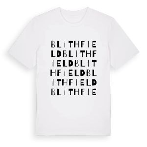Blithfield ordlek t-shirt – ekologisk bomull t-shirt från Pinshirt