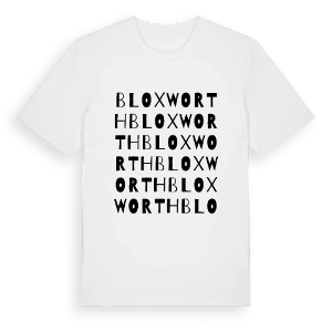 Bloxworth ordlek t-shirt – ekologisk bomull t-shirt från Pinshirt