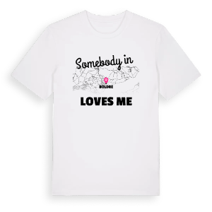Någon i Boldre älskar mig t-shirt – ekologisk bomull t-shirt från Pinshirt