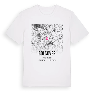 Bolsover karta t-shirt – ekologisk bomull t-shirt från Pinshirt