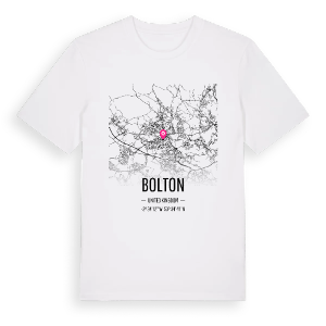 Bolton karta t-shirt – ekologisk bomull t-shirt från Pinshirt