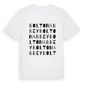 Bolton Abbey ordlek t-shirt – ekologisk bomull t-shirt från Pinshirt