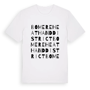 Bomere Heath and District ordlek t-shirt – ekologisk bomull t-shirt från Pinshirt