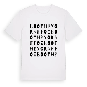 Boothby Graffoe ordlek t-shirt – ekologisk bomull t-shirt från Pinshirt