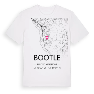 Bootle karta t-shirt – ekologisk bomull t-shirt från Pinshirt