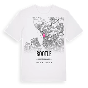 Bootle karta t-shirt – ekologisk bomull t-shirt från Pinshirt