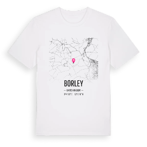 Borley karta t-shirt – ekologisk bomull t-shirt från Pinshirt