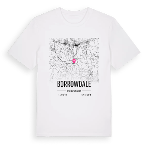 Borrowdale karta t-shirt – ekologisk bomull t-shirt från Pinshirt