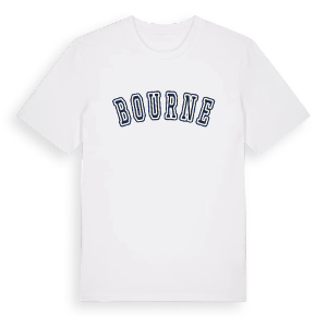 Bourne college t-shirt – ekologisk bomull t-shirt från Pinshirt