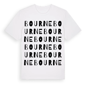 Bourne ordlek t-shirt – ekologisk bomull t-shirt från Pinshirt