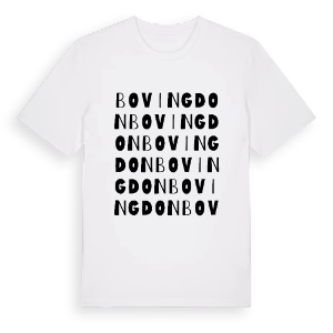 Bovingdon ordlek t-shirt – ekologisk bomull t-shirt från Pinshirt
