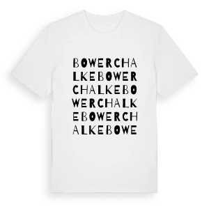 Bowerchalke ordlek t-shirt – ekologisk bomull t-shirt från Pinshirt