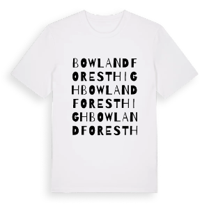 Bowland Forest High ordlek t-shirt – ekologisk bomull t-shirt från Pinshirt