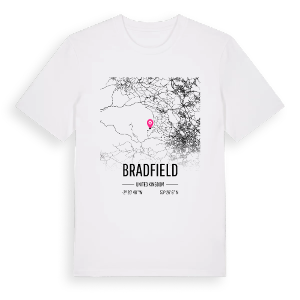 Bradfield karta t-shirt – ekologisk bomull t-shirt från Pinshirt