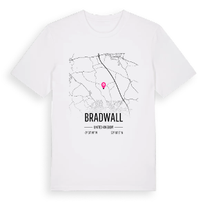 Bradwall karta t-shirt – ekologisk bomull t-shirt från Pinshirt