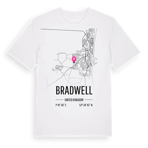 Bradwell karta t-shirt – ekologisk bomull t-shirt från Pinshirt